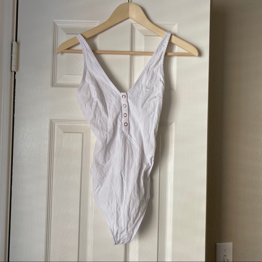 Free People Larissa Bodysuit White XS